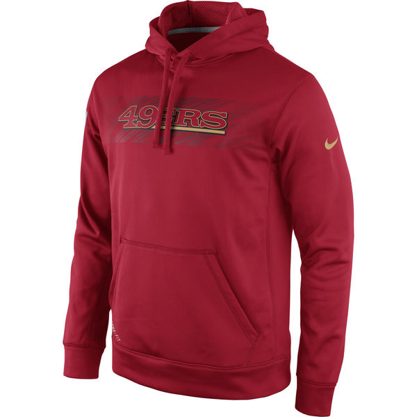 Men San Francisco 49ers Nike KO Speed Wordmark Performance Hoodie Red->kansas city chiefs->NFL Jersey